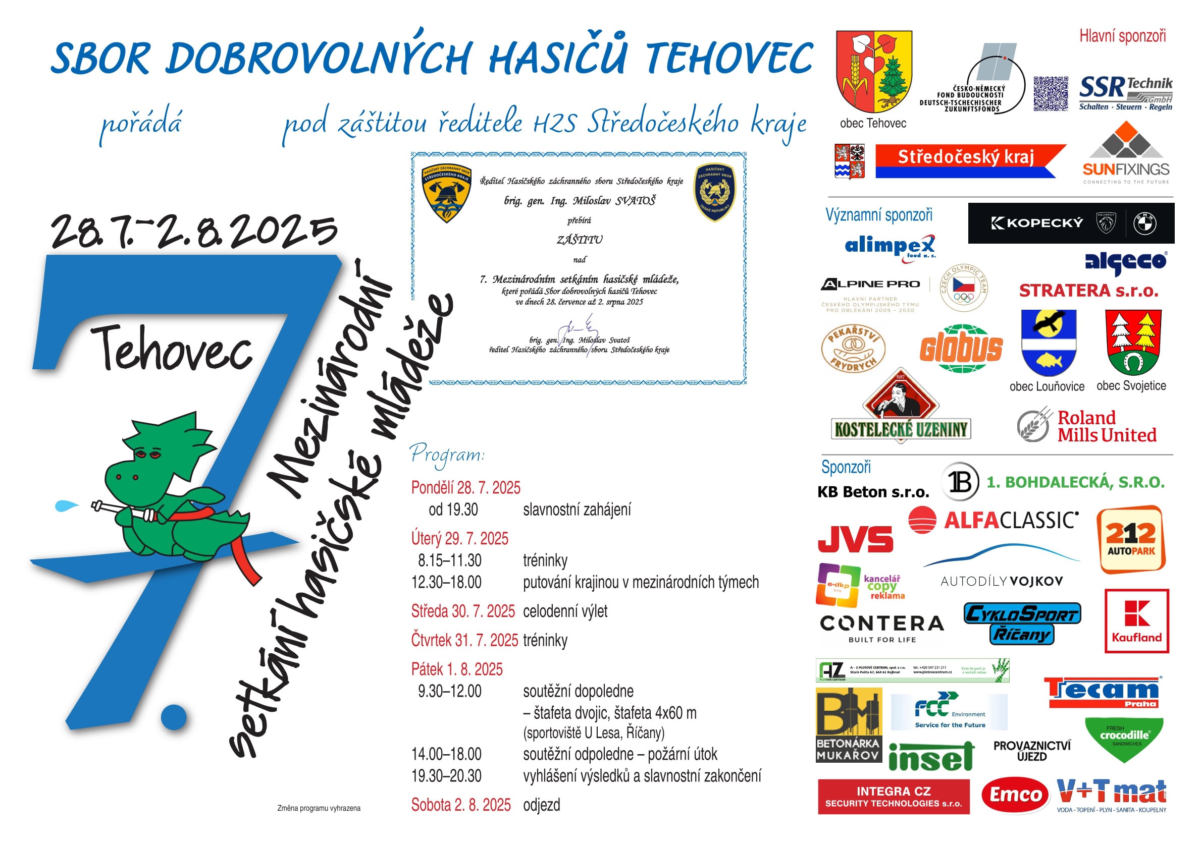 Mezinárodní setkání hasičské mládeže Tehovec 2025